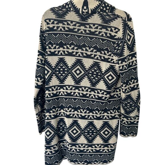 Chaps Women’s Aztec Southwest Toggle Cowl Neck Geometric Cardigan - Picture 3 of 3